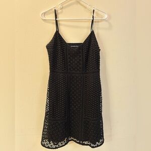 (S) Black Abercrombie & Fitch Knit Dress